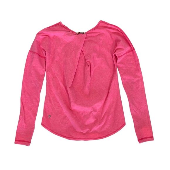 Ivivva Girls Top 10 Pink Long Sleeve Tee Sporty Stretchy Athleisure Basic - Picture 2 of 4